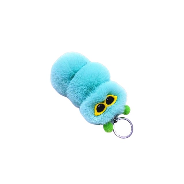 Inteprter LLavero de repuesto con forma de insecto, bolso de oficina decorativo de Color sólido de dibujos animados, colgante de llavero automotriz, Artesanía Verde Agua Inteprter HA074060-06