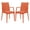 Orange, variant on LeisureMod Dining Arm Chair in Polypropylene with Weave Design Lightweight and Stackable Indoor and Outdoor Use for Modern Home, Patio, Backyard, Living Room Mace Collection Set of 2