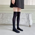 thumbnail image 4 of Bas Aguichant en Dentelle pour Femmes Chaussettes Genou Anti-Accrocs Collants Résille Boîte de Nuit Fête Fleur Filet Creux Bas de Compression 6 Cartes OPP, 4 of 6