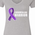 thumbnail image 4 of Inktastic Fibromyalgia Warrior Women's V-Neck T-Shirt, 4 of 5