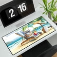 thumbnail image 3 of Exotic Shorthair Hello Summer Beach Theme with Sunglasses and Tropical Cocktail Desk Mat Full Keyboard Mouse Pad Cat Lover Kitten Owner Gifts Large Mousepad - 00009, 3 of 5