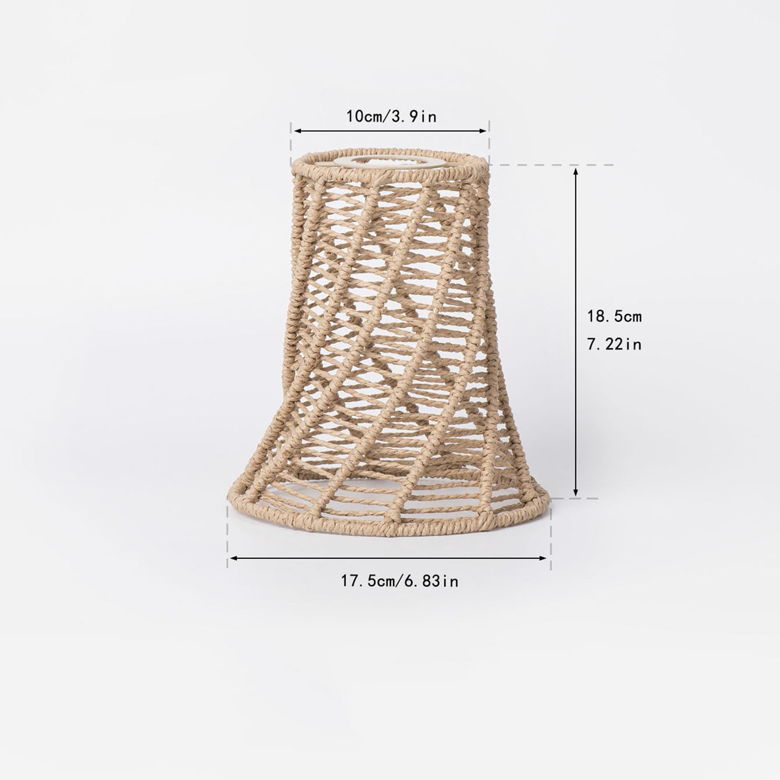 Artisanal Woven Hanging Lamp Guard, Retro Inspired Chandelier Shade, Natural Fiber Light Fixture Cover for Dining Room, Minimalist Pendant Lamp Accessory