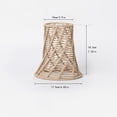 thumbnail image 4 of Artisanal Woven Hanging Lamp Guard, Retro Inspired Chandelier Shade, Natural Fiber Light Fixture Cover for Dining Room, Minimalist Pendant Lamp Accessory, 4 of 8