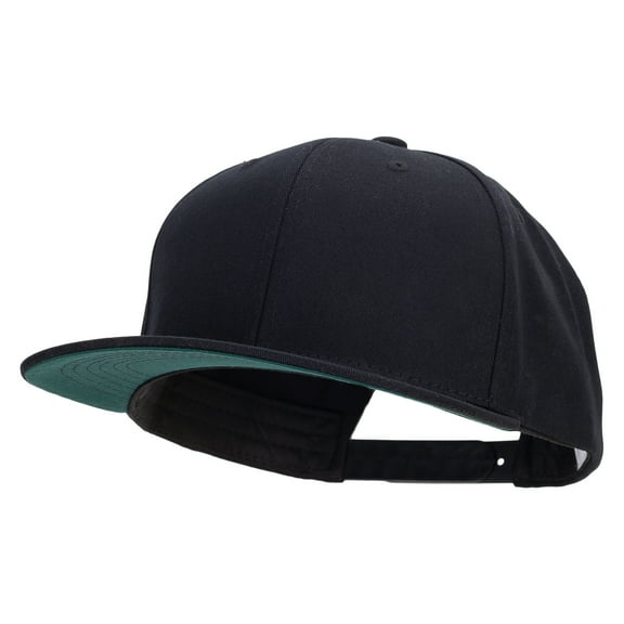 Big Size 6 Panels Flat Bill Snapback - Black XL-3XL