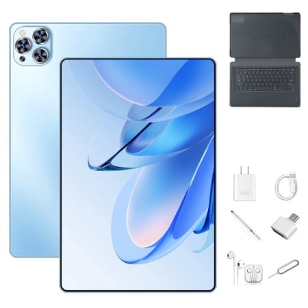 Tablet Blue 2026 Newest Android 12 Tablet, 10 Inch Tablet Blue,5G Wi-Fi Tablet Computer,2 In 1 Tablet with Keyboard, 256GB ROM+8GB RAM ,Octa-Core Processor,1920 * 1200 IPS,Bluetooth,GPS