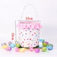 thumbnail image 3 of Easter Basket Floral Pattern Easter Basket with Ruffles, Cloth Storage Tote for Eggs & Decor, Easter Gift & Spring Home Decoration Multicolor, 3 of 8
