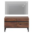 thumbnail image 4 of WAMPAT 35.4" Modern TV Stand for TVs up to 50 inch, Wood Entertainment Center TV Console with Storage Cabinets & Metal Base, Media Console Table for Living Room, Brown, 4 of 8