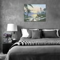 thumbnail image 6 of Coastal Decor Wall Art Ocean Lighthouse Pictures Wall Decor Beach Palm Tree Lighthouse Canvas Painting Prints Modern Artwork Home Decoration for Bathroom Bedroom Living Room 12"x16", 6 of 6