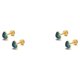 thumbnail image 1 of Sonducket 2 uds mujer tornillo corazón moda Studs pendientes joyería Type5 NO5, 1 of 6