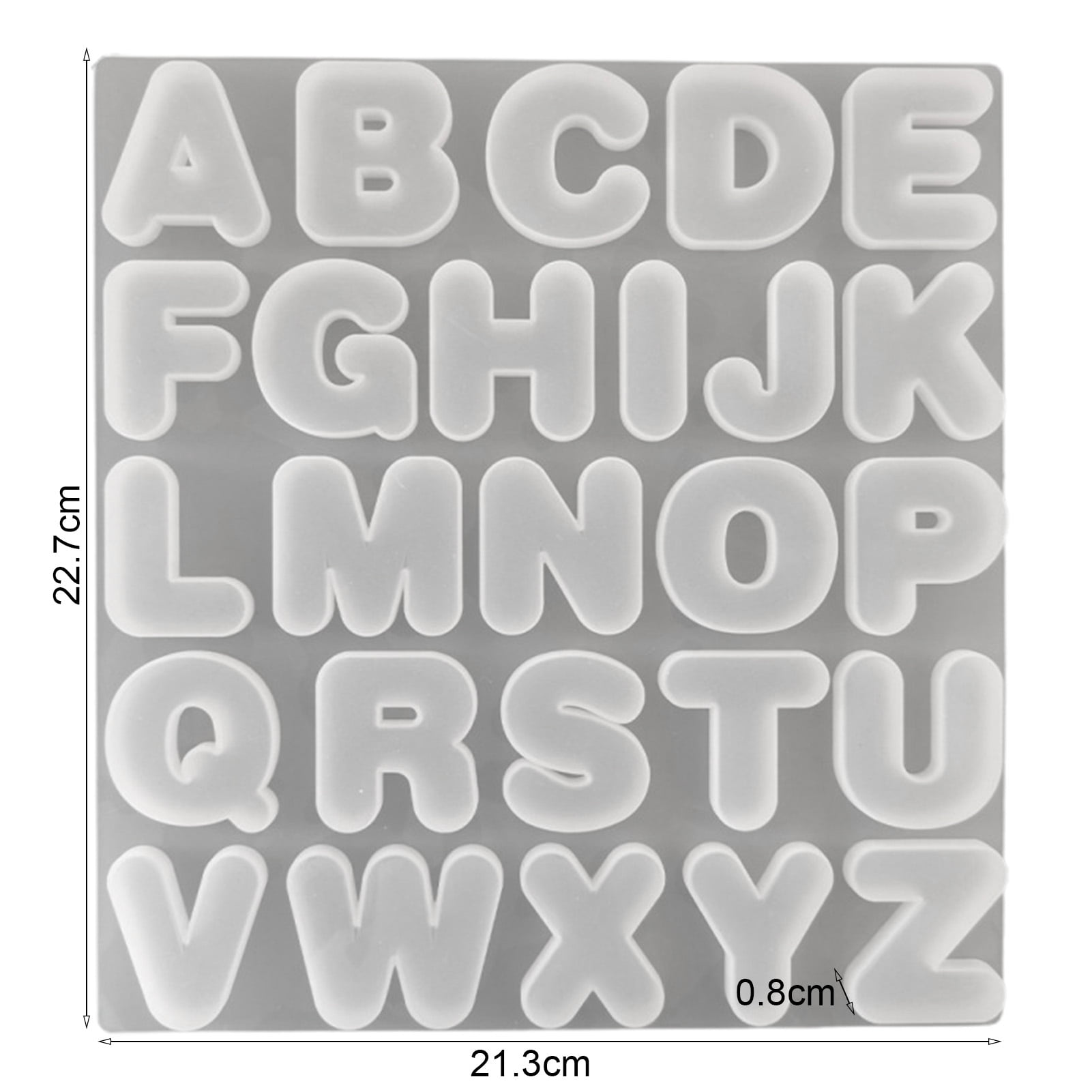 Hycsc Silicone Letter Molds - Letter Molds for Chocolate, Food Grade Cake Letter Mold, Non-Stick Silicone Alphabet Mold, Silicone Fondant Mold for