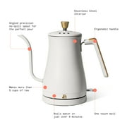 Beautiful 1-Liter Electric Gooseneck Kettle 1200 W, White Icing by Drew Barrymore