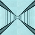thumbnail image 1 of Ahgly Company Machine Washable Indoor Square Transitional Deep-Sea Green Area Rugs, 5' Square, 1 of 7