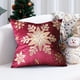 thumbnail image 5 of Decoraciones navideñas, adornos navideños, funda de cojín con copos de nieve navideños, funda de cojín con cierre de cremallera invisible, una funda de almohada, sin relleno, funda de almohada de poli, 5 of 6