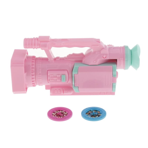 Cámara de proyector ños con función de música y luz (incluidas diapositivas de proyección) - creativo de juguete de desarrollo ño Rosado Baoblaze Cámara de proyección para niños