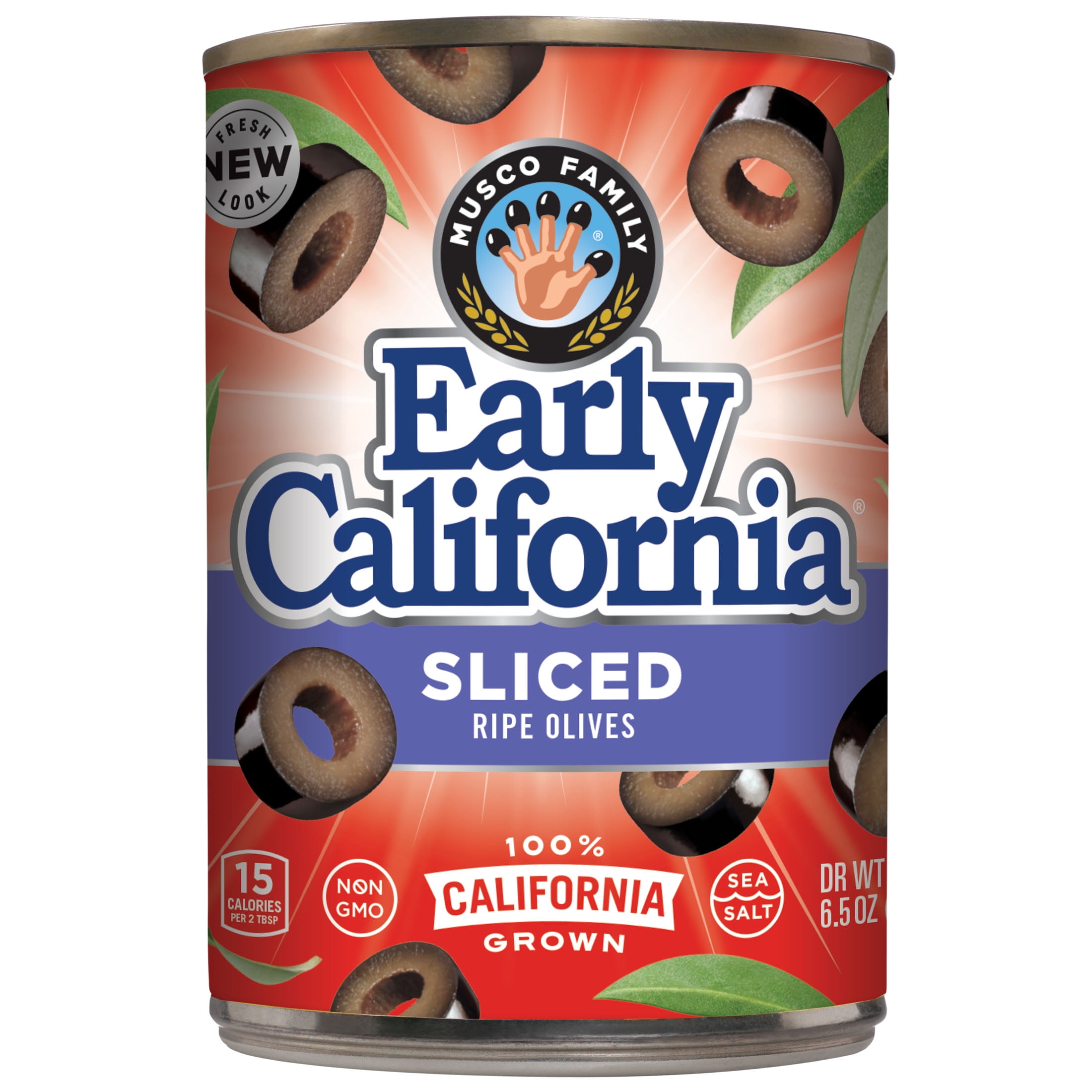 Musco Family Olive Co. Early California Ripe Olives, Sliced, 6.5 Oz