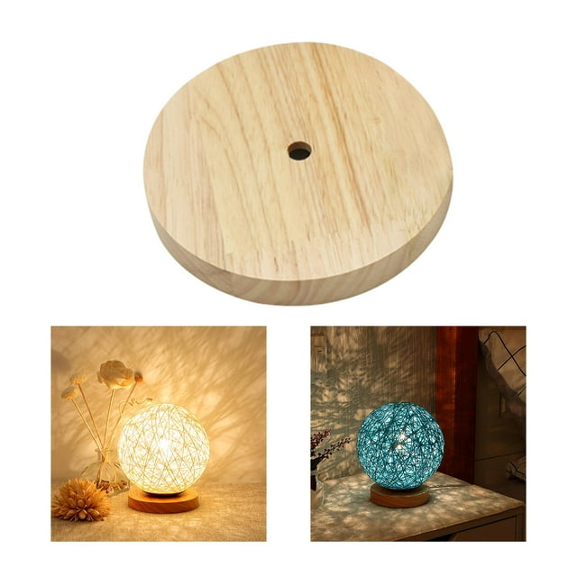 Wooden Table Lamp Base Supplies Replacement Easy Using Stand for Bedroom DIY C