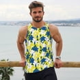 thumbnail image 6 of Pofeuu Lilies Flowers Print Men's Workout Tank Tops Sleeveless Muscle Gym Shirt Quick Dry-Large, 6 of 7