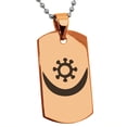 thumbnail image 1 of Stainless Steel Aztec Harmony Rune Engraved Dog Tag Pendant Necklace, 1 of 1