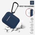 thumbnail image 2 of Coffea Protective Silicone Case with Keychain for AirPods 1 & 2 (Front LED Not Visible) (Navy Blue), 2 of 7