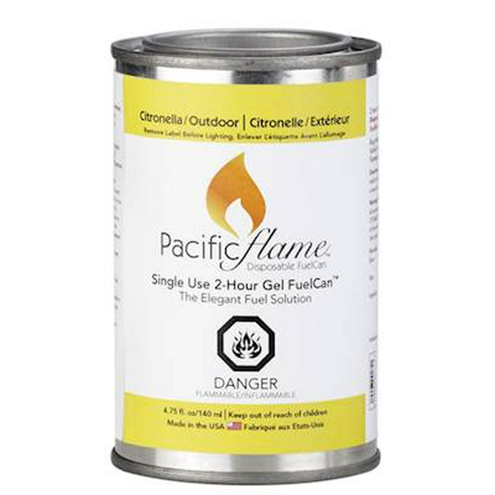 Pacific Decor CITRONELLA Fire Pot Fuel Gel Single Use Cans 4.75 oz