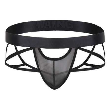 jovati Men Underwear Sexy Men Sexy Underwear Bare Buttocks Patent Mesh