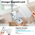 thumbnail image 3 of for iPhone 16 Wallet Case with Camera Lens Protector Film, Clear Magnetic Phone Cover Compatible with Mag-Safe Charging, RFID Blocking PU Leather Case with Card Holder Flip Kickstand, Silver, 3 of 11