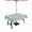 LightGreen White, variant on Light Blue White Leaves Outdoor Tablecloth with Umbrella Hole, Spring Pastoral Rustic Botanical Spillproof Waterproof Outdoor Table Cover, Patio Tablecloths for Party/Garden/Picnic, Square 54"x54"