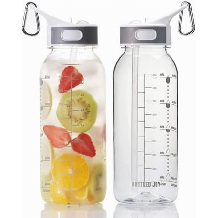 

32oz Tritan Water Bottle with straw and Motivational Time Marker Fast Flow BPA Free Sports Water Bottle Non-Toxic for Fitness Gym and Outdoor Activities