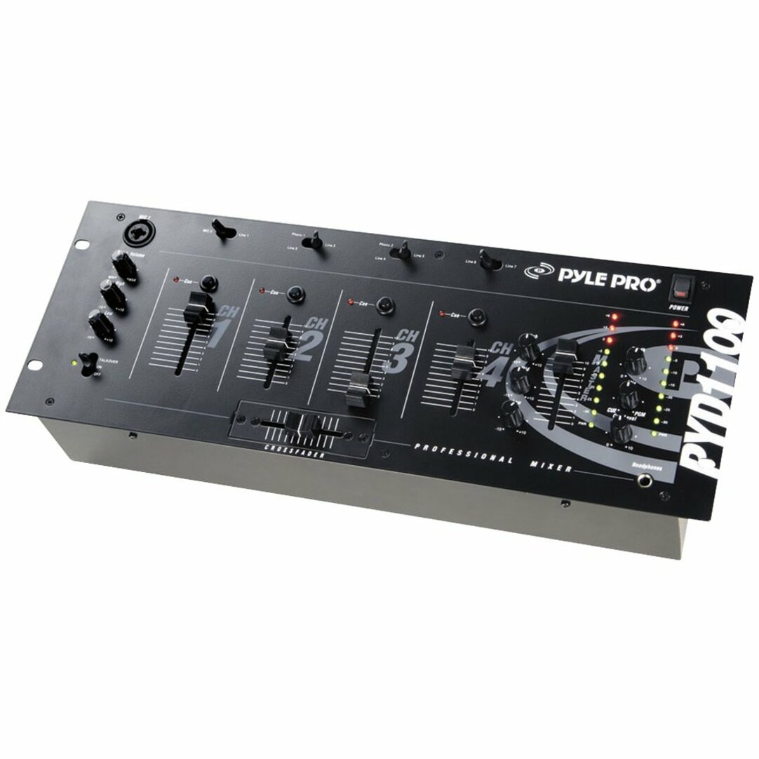 PylePro 19'' Rack Mount 4Channel Professional Mixer