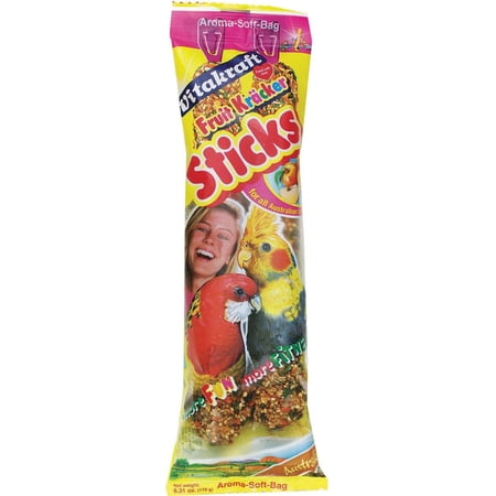 Vitakraft Triple Baked Crunch Sticks with Whole Grains & Fruit Cockatiel Treats, 6.31 Oz, 2 Ct