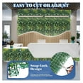thumbnail image 3 of 20"x20" Faux Privacy Fence Screen Artificial Boxwood Panels Topiary Hedge Plants for Indoor Outdoor Decoration, #8 Mixed Leaves, 7 Packs, 3 of 5