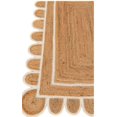 thumbnail image 3 of Scallop Pattern Jute Bohemian Area Rug (Off White, 2'6"x18'), 3 of 4