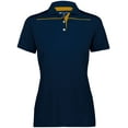 thumbnail image 3 of Holloway Sportswear M Womens Defer Polo Navy/Gold 222761, 3 of 5