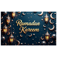 thumbnail image 2 of Ramadan Kareem Vertical Banner Islamic Celebration Lanterns Backdrop Holiday Eid Decor Stars Crescent Moon Party Decorations Religious Event Background, 2 of 4