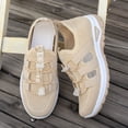 thumbnail image 5 of Pandaie Womens Orthopedic Walking Shoes for Plantar Fasciitis Comfortable Breathable Knit Slip on Sneakers for Workout Gym Sport Khaki,9.5, 5 of 7