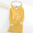 thumbnail image 1 of RKSTN Blouses pour Femmes Imprimé Numérique Peluche et Épaissi Mode Décontractée Manches Longues à Capuche Col Rond Chandail en Molleton Blouses pour Femmes Habillées Décontractées, 1 of 3