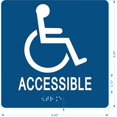 thumbnail image 4 of Panneau d'Entrée Accessible Conforme ADA avec Braille 6"x6", 4 of 4