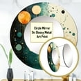 thumbnail image 3 of Designart "Blue Orange Mid Century Minimalist Oasis I" Abstract Collages Teal Large Round Mirror - Round Mirror Wall Décor - Mid-Century Round Printed Mirror 23" x 23" Inch, 3 of 5