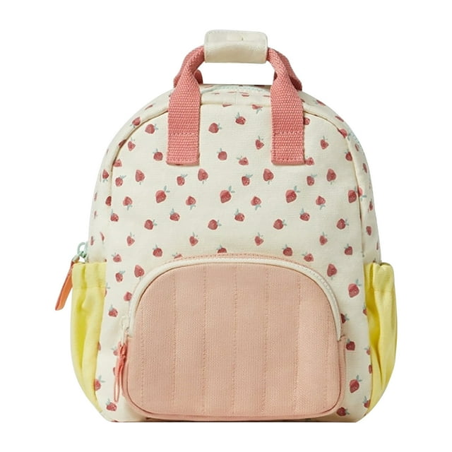 Gants de Nettoyage Sac pour Enfants Bébé Sac à Dos Imprimé Fraise Cartable