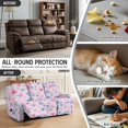 thumbnail image 5 of Xoenoiee Colorful Butterfly Print Recliner Sofa Covers 8-Pieces Stretch Large Couch Covers for 3 Seats Reclining Slipcovers Soft Jacquard Pattern Furniture Protector, 5 of 7
