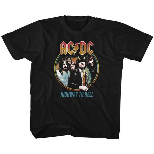 AC/DC Groupe de Musique Hard Rock Highway To Hell Petits Garçons T-Shirt pour Tout-Petit Tee
