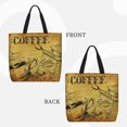thumbnail image 2 of Easygdp Coffee Vintage Bolsa Tote para Mujer, Bolso de Hombro para Trabajo, Playa, Viajes, Compras y Supermercado, 2 of 7
