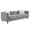 Gray, variant on HUMEHA 59 Inch Beige Velvet Tufted Loveseat, Square Arms with Button Detail, Nailhead Trim, Crystal Acrylic Legs for Living Room, Bedroom