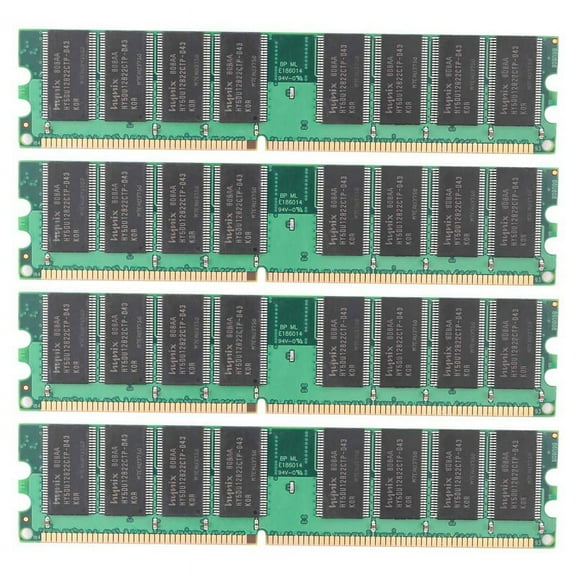 4X DDR 1GB PC Memory Ram DDR1 Desktop PC3200 400MHz 184 Pin Non-ECC Computer Memoria Module,4 x DDR 1GB PC Memory Ram,Green
