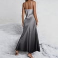 thumbnail image 6 of Women's Silk Satin Gradient Ombre Camisole Maxi Dress Spaghetti Strap V Neck Backless Side Slit Summer Nightgown Formal Wedding Guest Dress, 6 of 8