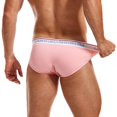 thumbnail image 2 of Aayomet Men's Low Rise Briefs Breathable Bikini Soft Stretchy Underwear,Pink M, 2 of 5
