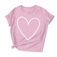 thumbnail image 4 of Nuoqisi T-Shirt à Manches Courtes et Col Rond Imprimé pour la Saint-Valentin pour Femmes, Haut à Motif Mignon pour Tenues Décontractées, T-Shirt Mode pour Dames, 4 of 7