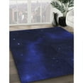 thumbnail image 3 of Ahgly Company Machine Washable Indoor Square Transitional Night Blue Area Rugs, 7' Square, 3 of 7