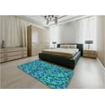 thumbnail image 5 of Ahgly Company Machine Washable Indoor Rectangle Transitional Blue Area Rugs, 6' x 9', 5 of 7