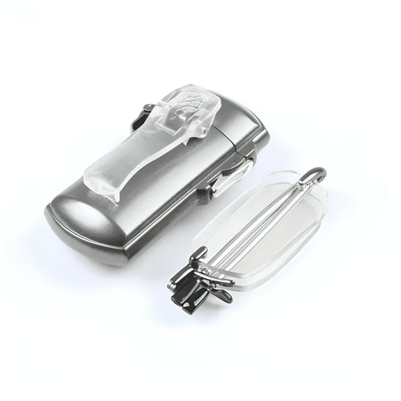 GJX Portable Folding Reading Glasses With Case Belt Clip Presbyopic Readers Blue Light Blocking, Rimless Computer Readers for Women Men Lightweight & Comfortable Anti Glare